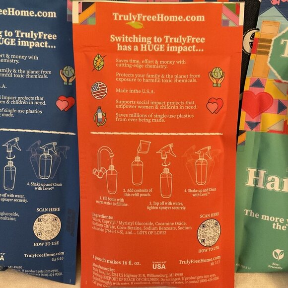 Truly Free 6 Refill Bundle Every Day, Bathroom Cleaner, &  Aloe Hand Soap +Caddy - Picture 5 of 10